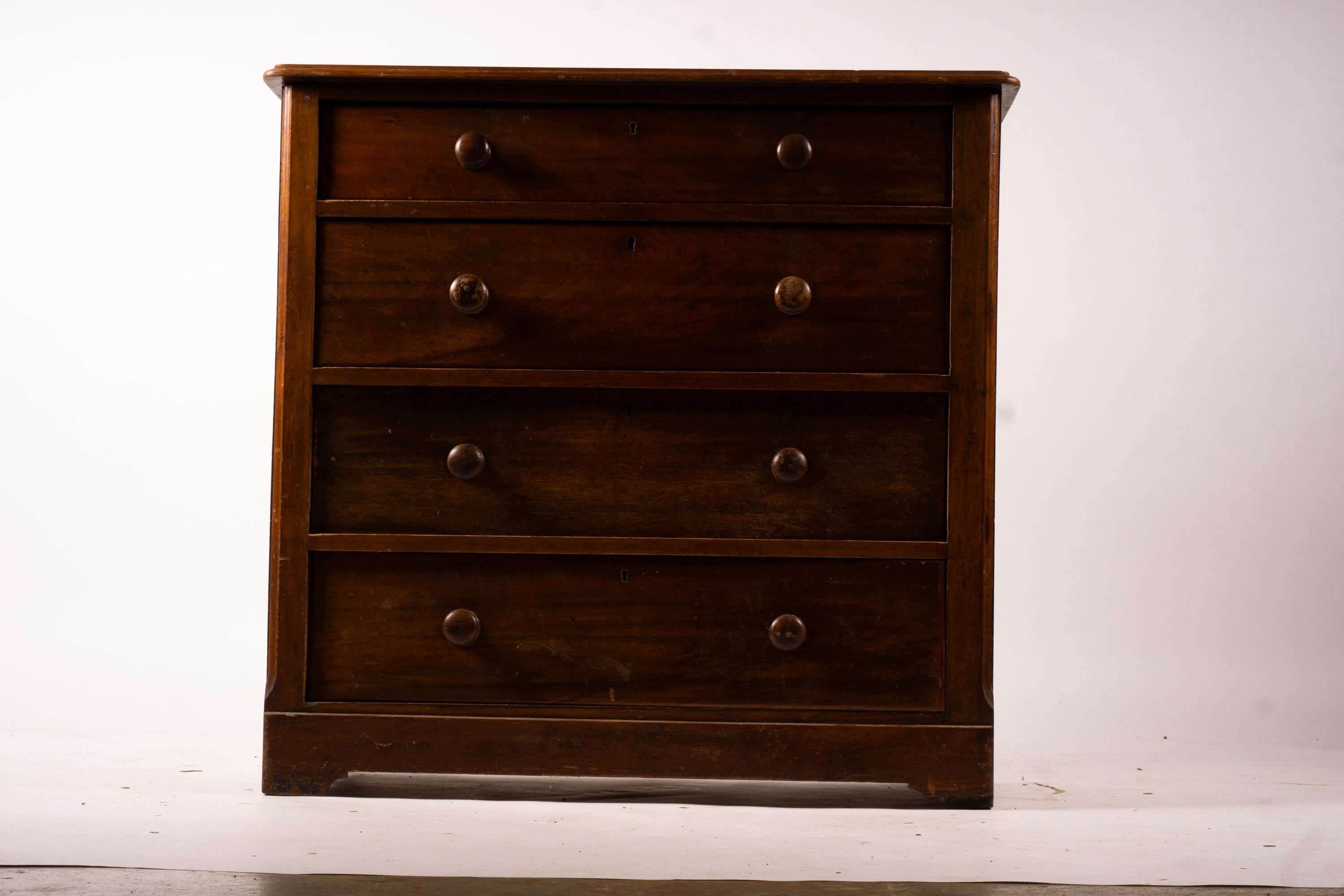 A pair of Victorian walnut chests, width 102cm, depth 49cm, height 99cm